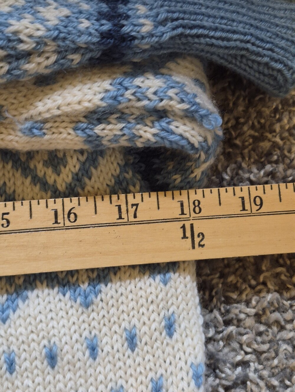 Dale Of Norway Knit Cardigan Sweater - Cream & Light Blue Size 40 Small 4-6 - Picture 10 of 11